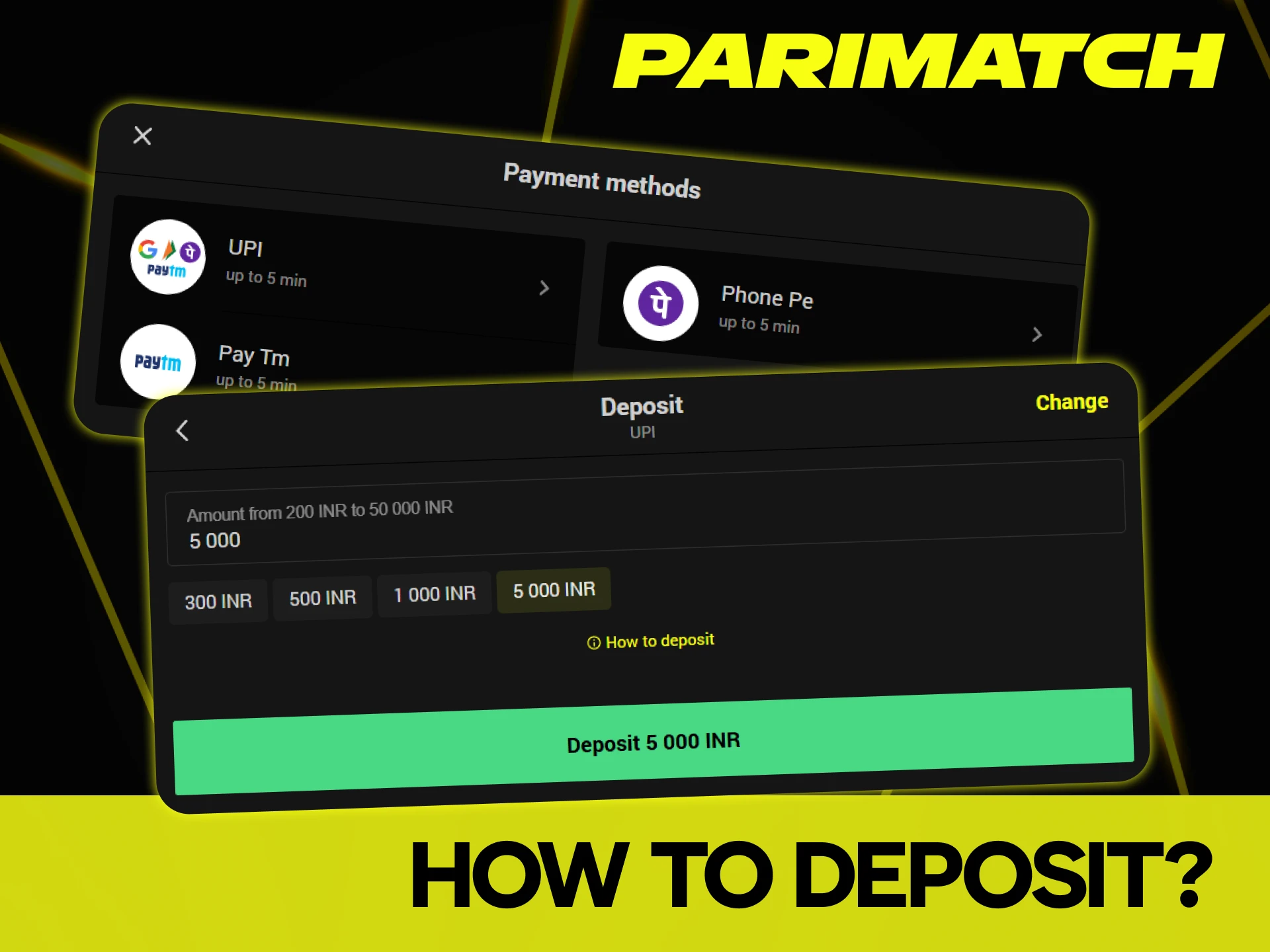 Making a deposit on Parimatch platform is an easy process.