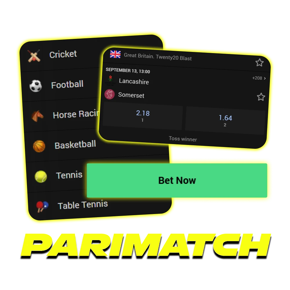 Bet on your favourite sports at Parimatch official platform.