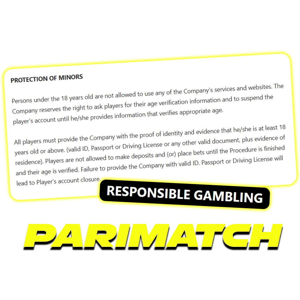 Responsible gaming is an important principle of Parimatch platform.
