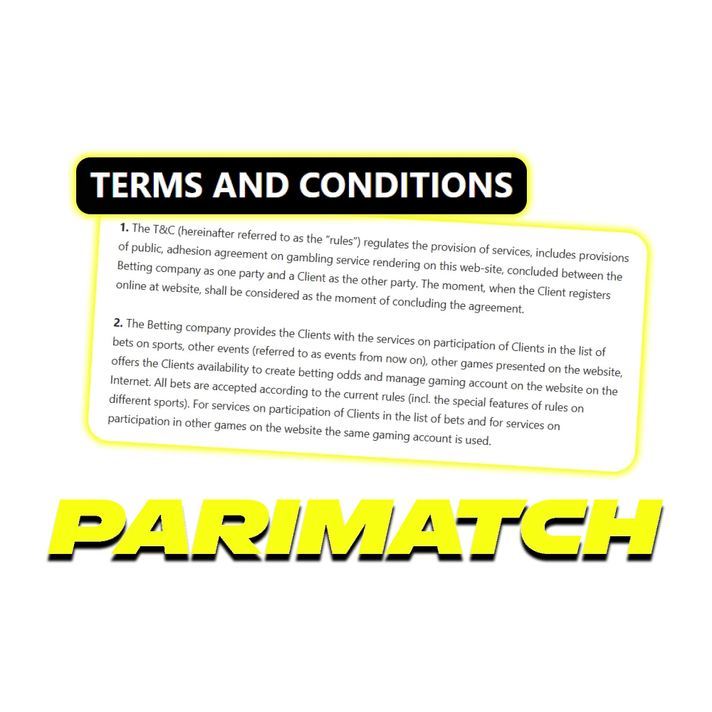 You must agree with Parimatch terms and conditions.