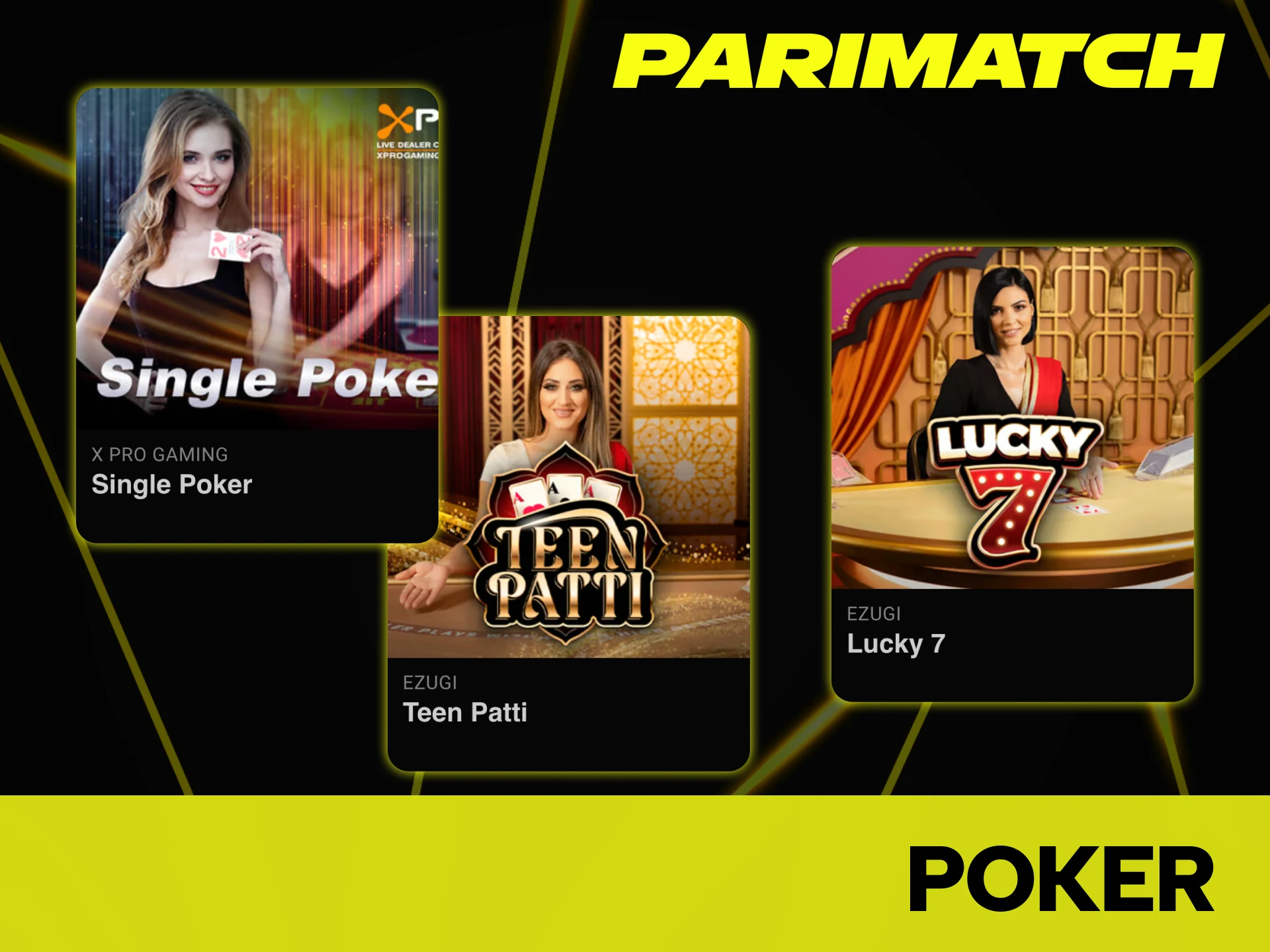 Test your skill against the dealer in Parimatch Poker.