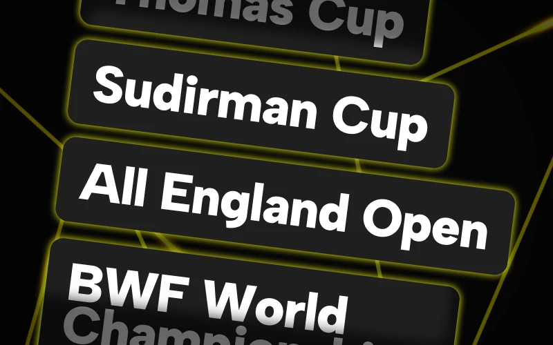 Parimatch company has a wide range of Badminton events.