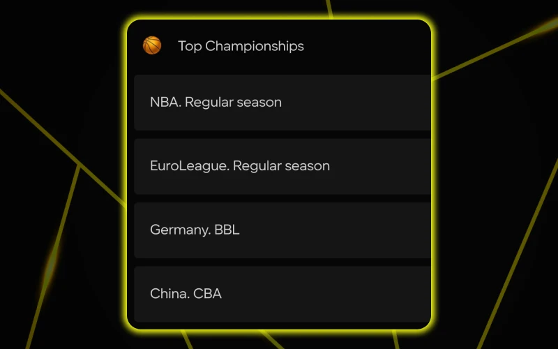 Parimatch platform covers global basketball leagues and tournaments.