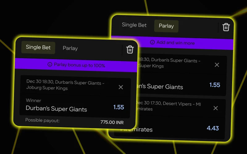 Check out cricket bet types that Parimatch offers.