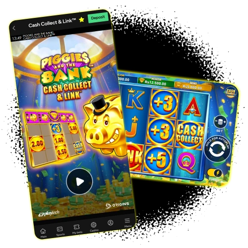 Enjoy the seamless mobile experience of Piggies and the Bank on the Parimatch app.