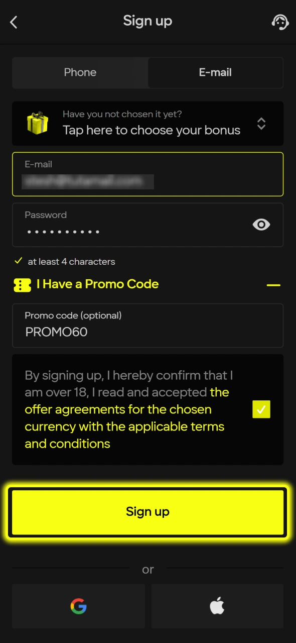 Fill out the sign-up form to create an account and play Piggies and the Bank at Parimatch.