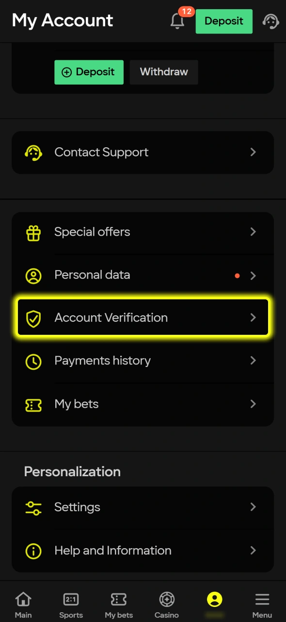 Complete account verification to secure your winnings from Piggies and the Bank at Parimatch.