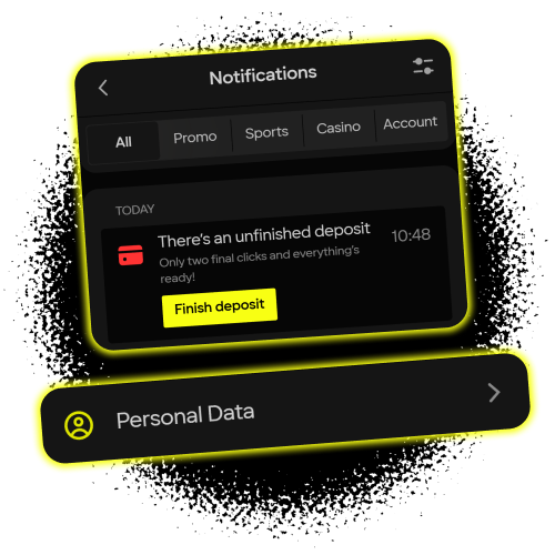 Check your Parimatch account notifications to finish pending deposits and see promo alerts.