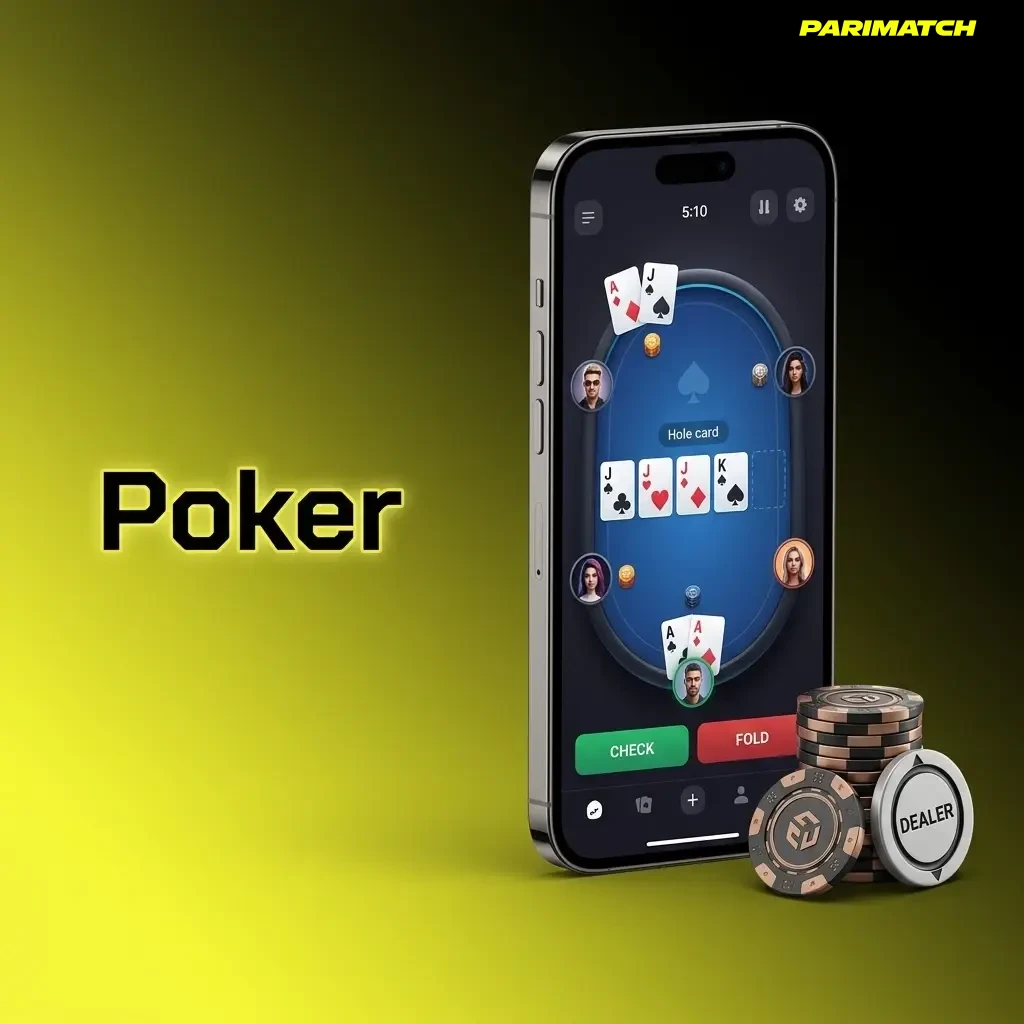 Play your favorite poker games only at Parimatch.