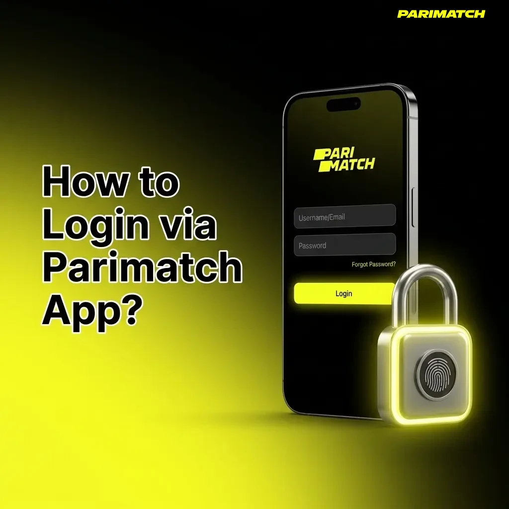 Log in to your account through the official app Parimatch.